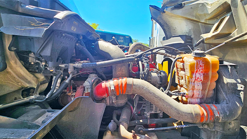 overheats while driving