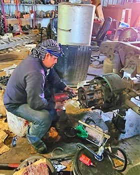 Heavy truck air brake system repair bay at 2323 Chalk Hill Rd, Dallas TX